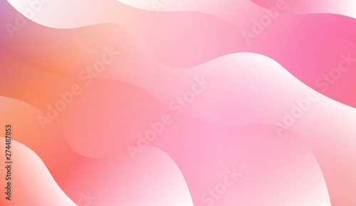 Template Modern Background With Curves Lines. Design For Cover Page, Poster, Banner Of Websites. Vector Illustration with Color Gradient.