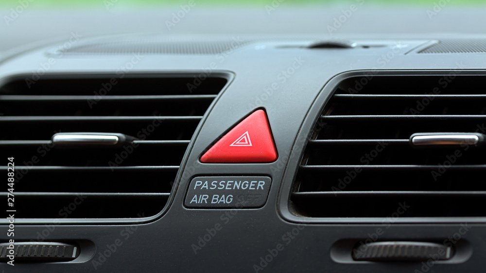 auto emergency button / car panel photo