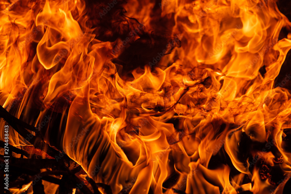 On fire. Themes of fire, disaster and extreme events. Background with copy space On fire. Themes of fire, disaster and extreme events. Background with copy space