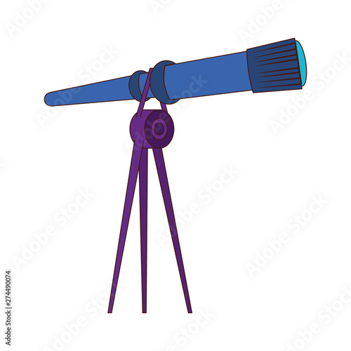 Telescope on tripod symbol isolated