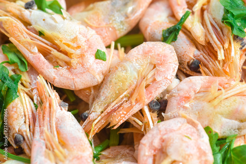 Boiled shrimp   close-up