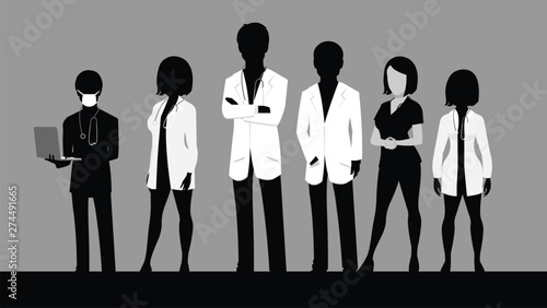 Team Of Doctors silhouette