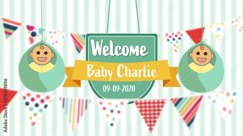Baby Title Stock Template Adobe Stock