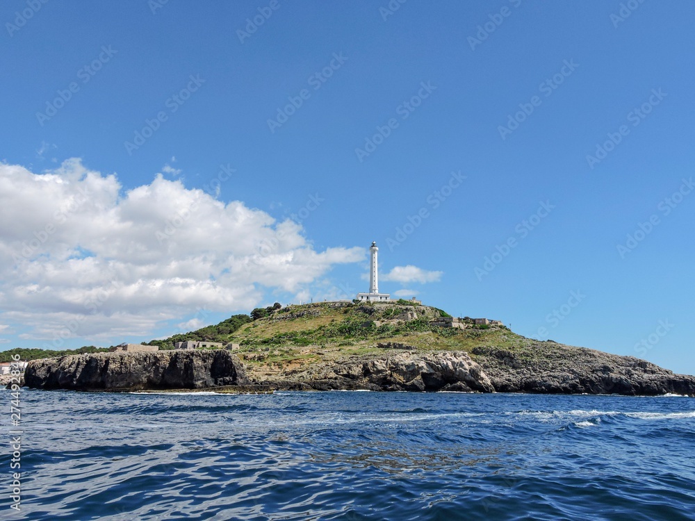 Beautiful ionian coast of Italy. Natural landscape. Summer nature.