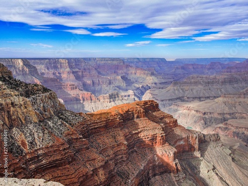 Sky blue background. Natural landscape. Beautiful nature landscape panorama. Grand canyon national park, arizona, usa.