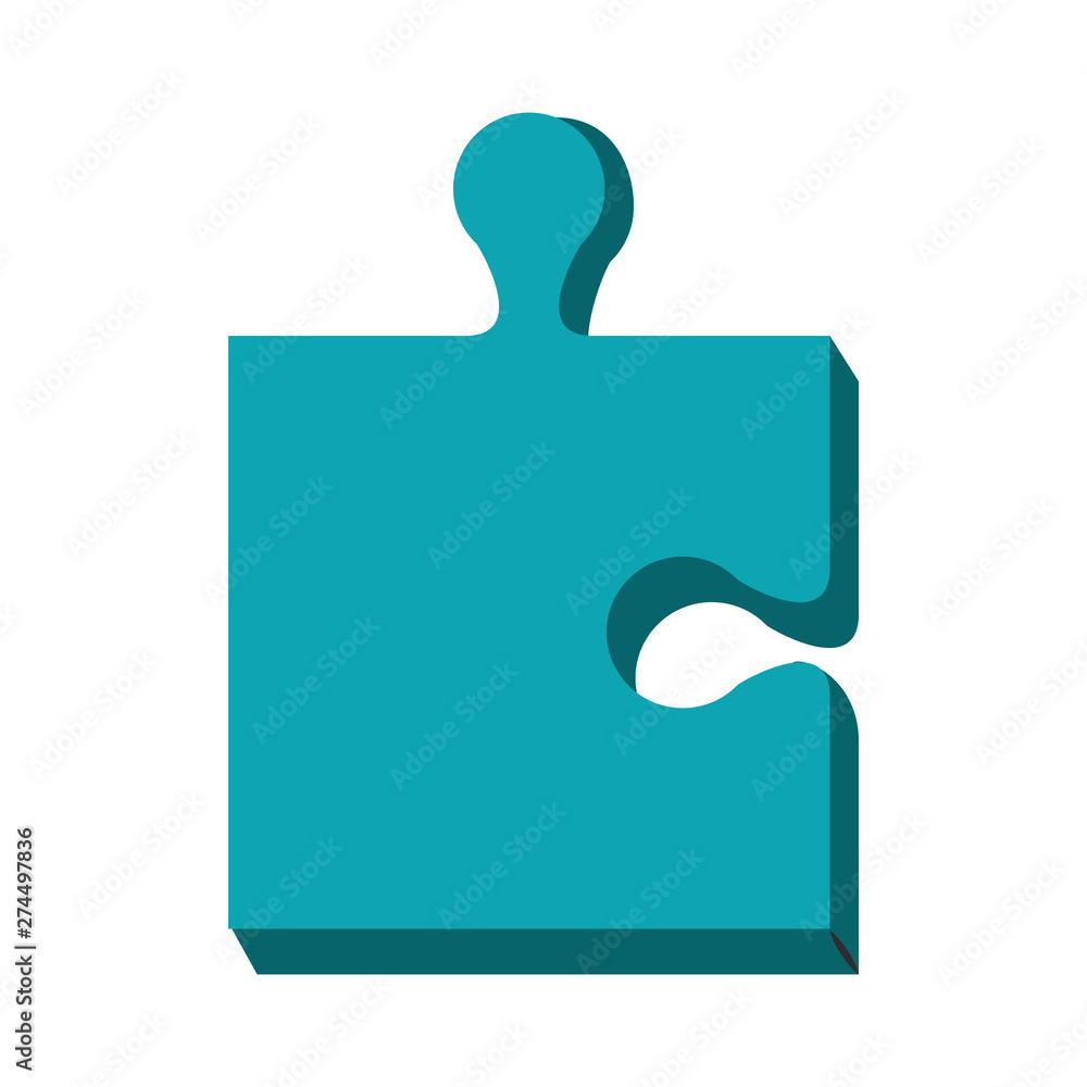 Puzzle piece symbol isolated cartoon Puzzle piece symbol isolated cartoon