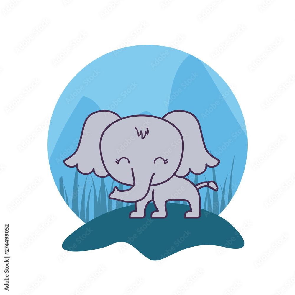 cute elephant animal isolated icon cute elephant animal isolated icon