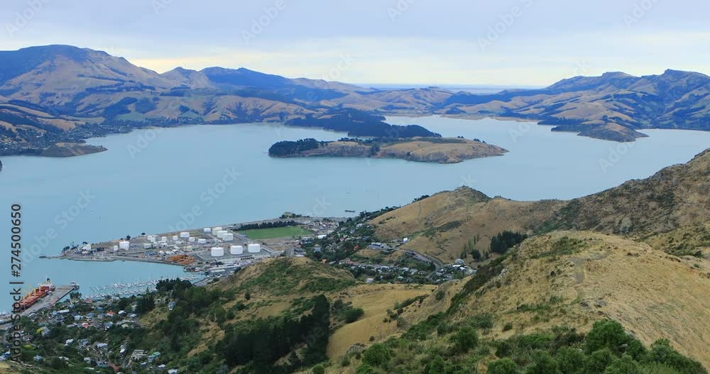 Aerial of Lyttelton, New Zealand near Christchurch 4K Aerial of Lyttelton, New Zealand near Christchurch 4K