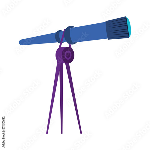 Telescope on tripod symbol isolated