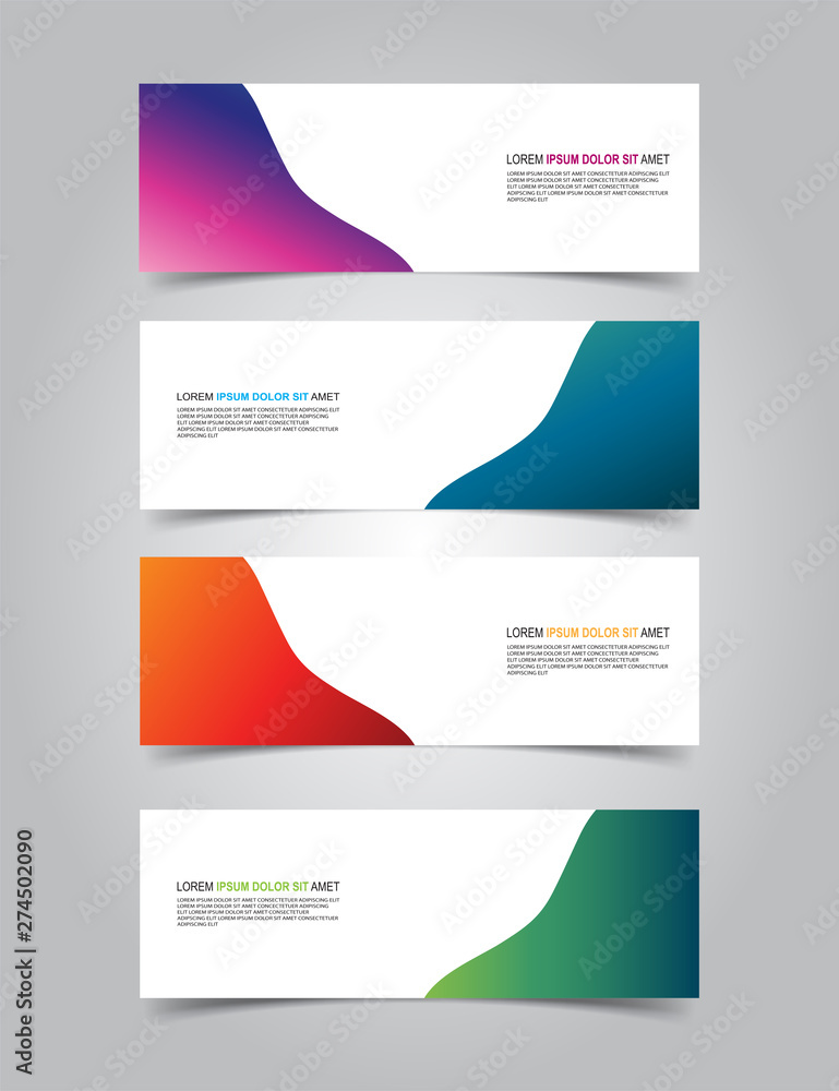 Naklejka premium Vector Abstract banner web template
