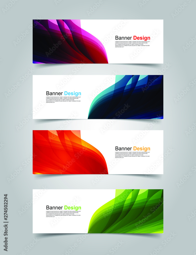 Fototapeta premium Vector Abstract banner web template