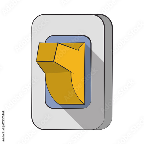 Light switch isolated cartoon symbol