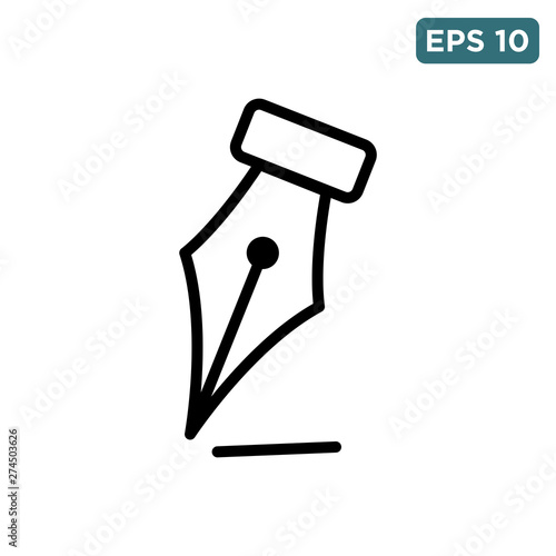 fountain pen icon vector