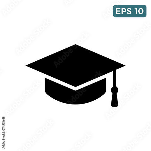 graduation cap icon vector