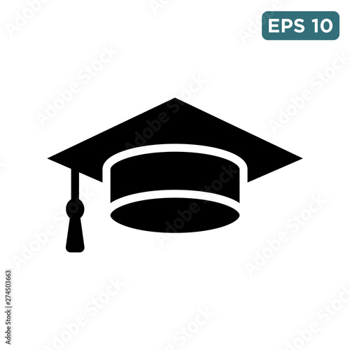 graduation cap icon vector