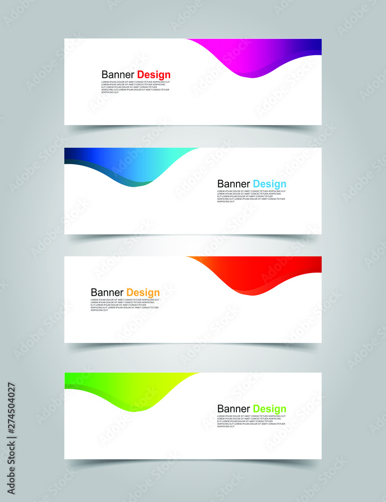 Fototapeta premium Vector Abstract banner web template