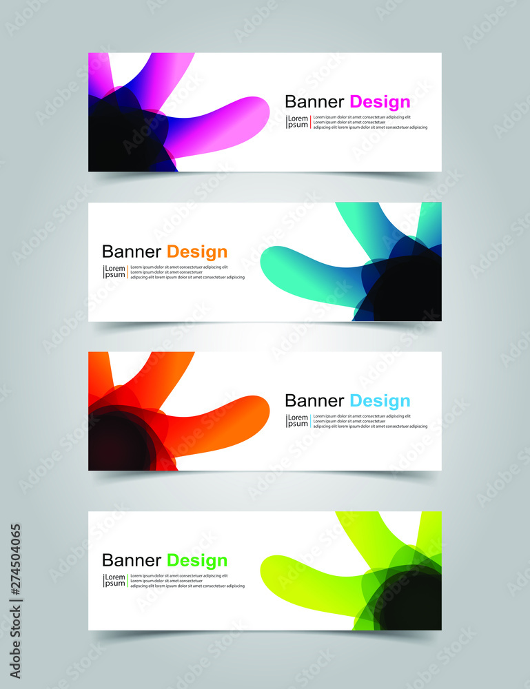 Fototapeta premium Vector Abstract banner web template