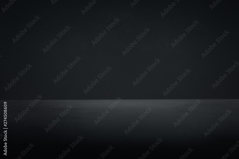 Black cement wall and floor with gradient vignette dim light background.  Stock Photo | Adobe Stock