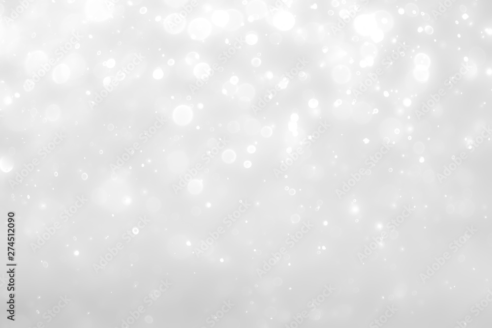 White and Silver lights on bokeh abstract background. White and Silver lights on bokeh abstract background.