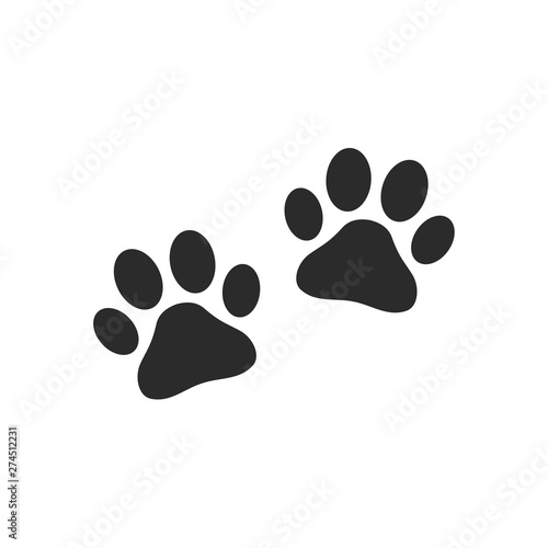 Paw Print icon template black color editable. Paw Print symbol Flat vector sign isolated on white background. Simple logo vector illustration for graphic and web design.