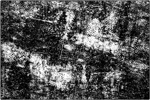 Grunge background black and white. Vector texture of scratches, chips, cracks. Monochrome gloomy pattern of the old surface