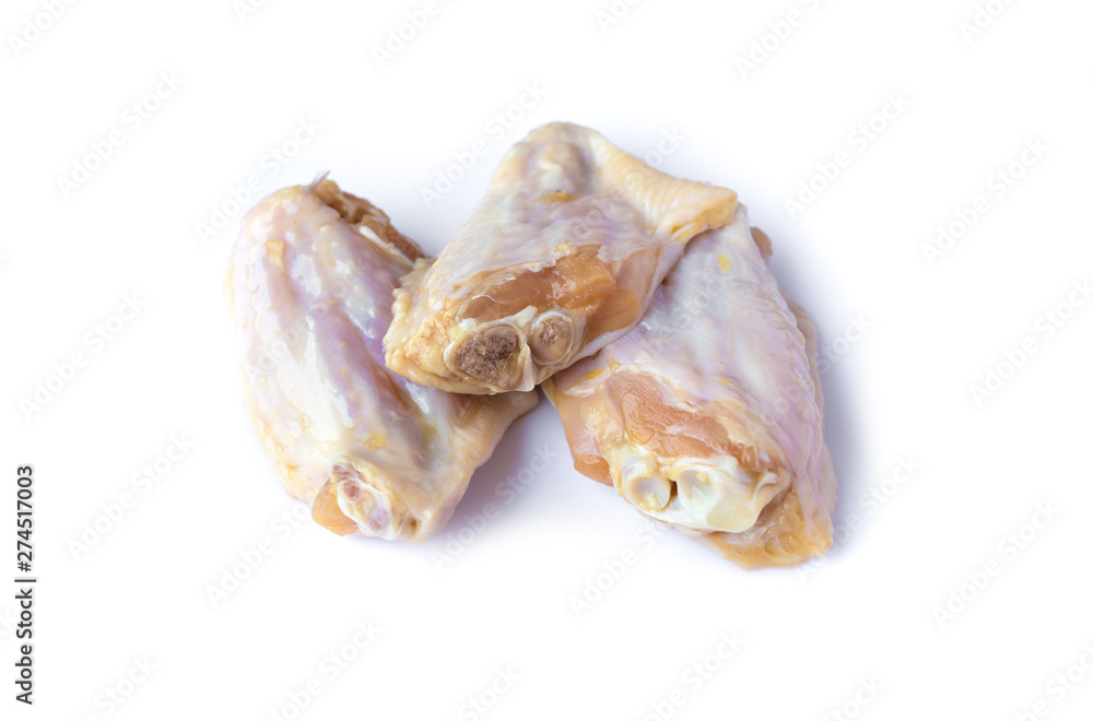 Raw chicken wings isolated on white background Raw chicken wings isolated on white background
