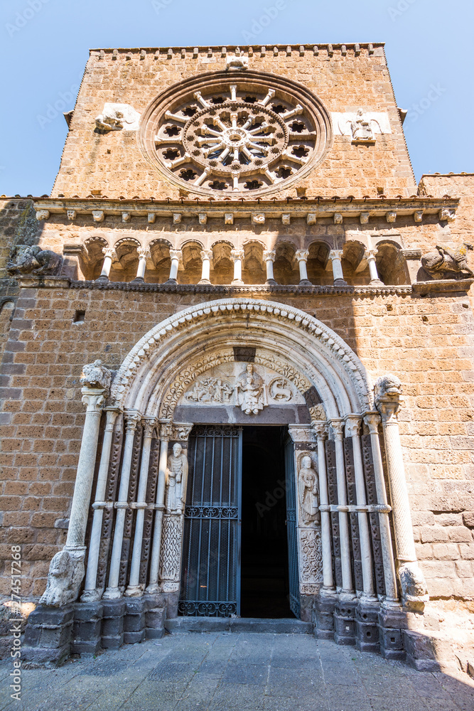 Naklejka premium Tuscania, Viterbo, Italy: Santa Maria Maggiore church