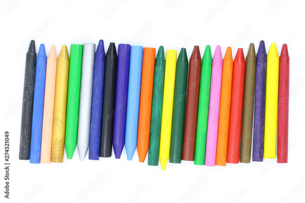 many colored wax crayons close up, wax crayons for drawing, school supplies, wax crayons for the artist many colored wax crayons close up, wax crayons for drawing, school supplies, wax crayons for the artist