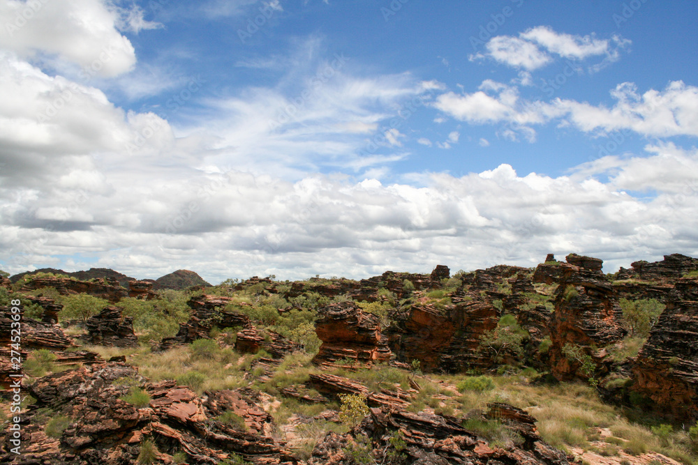 Red and black rocks in Australian Kimberley Region