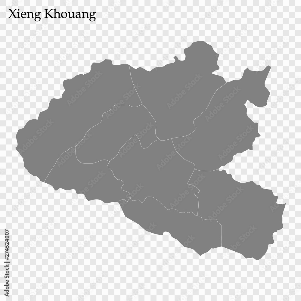 Obraz premium High Quality map of province of Laos