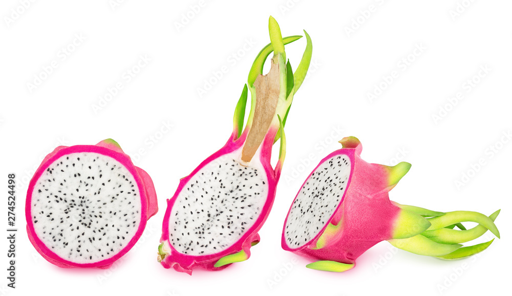 Set of pitahayas isolated on a white background. Set of pitahayas isolated on a white background.