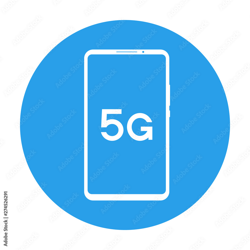 5G smartphone icon. Vector illustration. 5G smartphone icon. Vector illustration.
