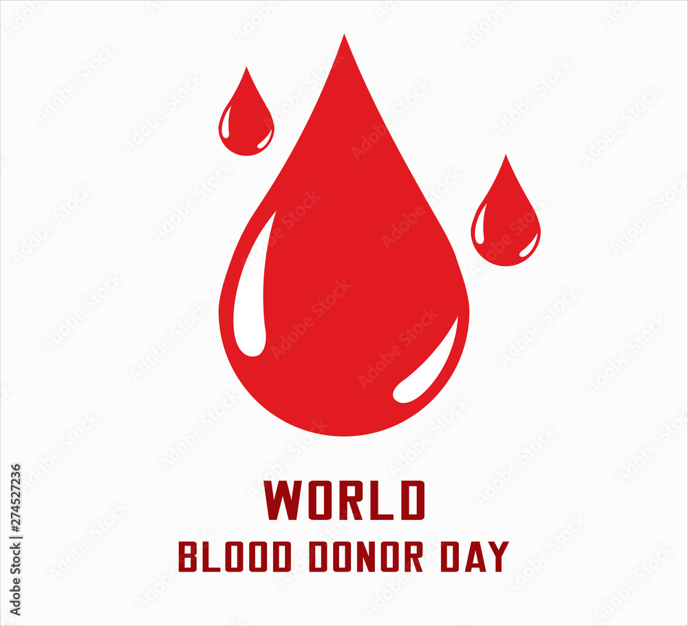 Vector red and shiny drop of blood. World blood donor day. Vector red and shiny drop of blood. World blood donor day.