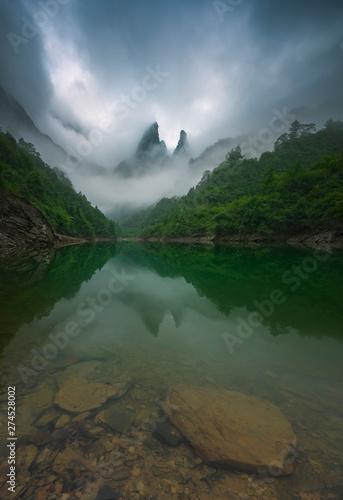 Beautiful Chinese landscape, traveling in Zhangjiajie National Park, China