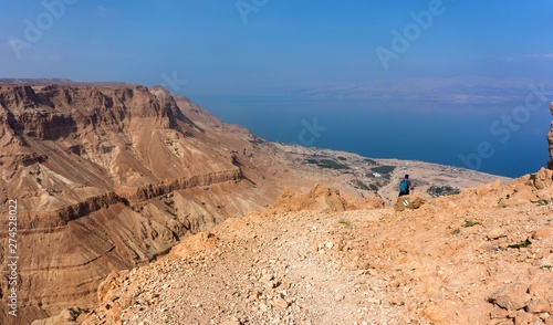 Dead see view point from desert mountain