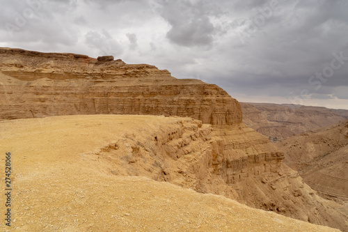 Trekking in winter desert of Israel tourism