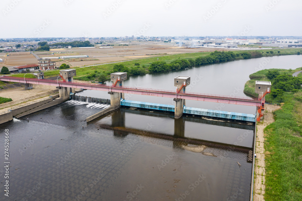 渡良瀬川と水門