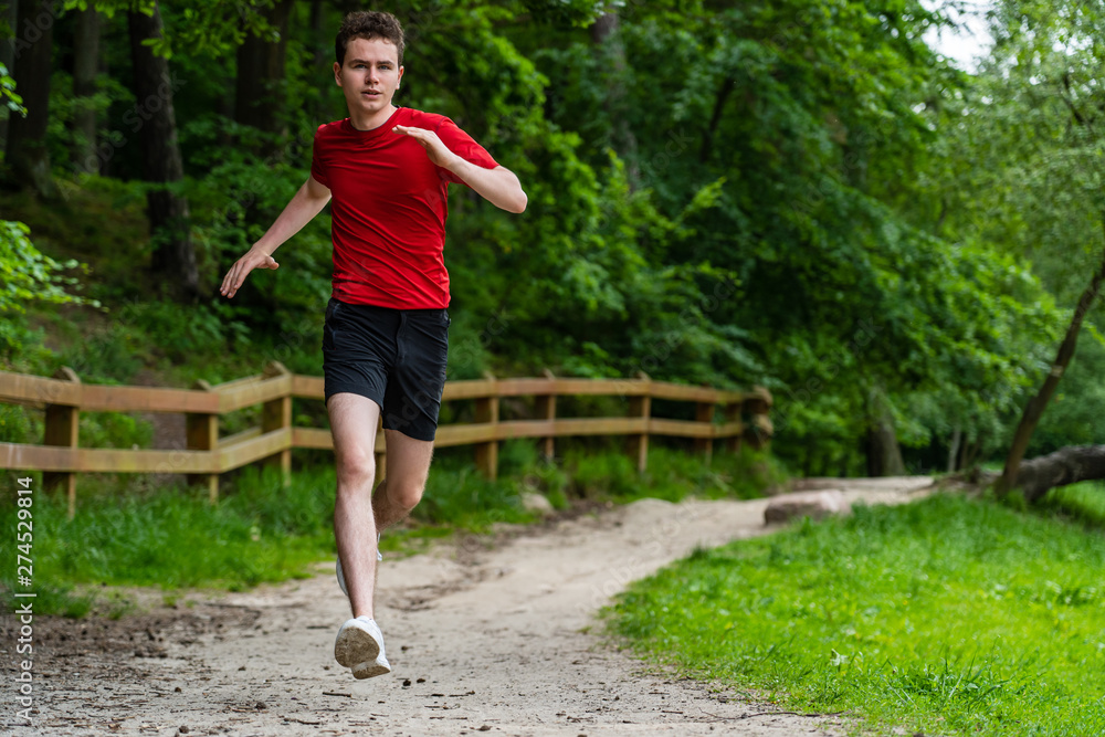 Healthy lifestyle - young man running Healthy lifestyle - young man running