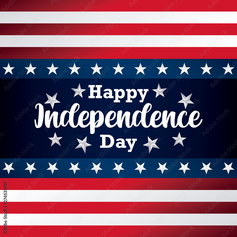 happy independence day card with flag happy independence day card with flag