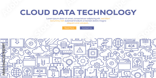 CLOUD DATA TECHNOLOGY BANNER CONCEPT