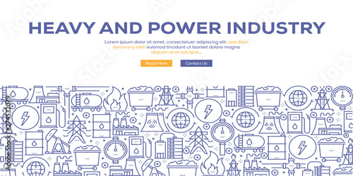 HEAVY AND POWER INDUSTRY BANNER CONCEPT