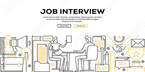 JOB INTERVIEW BANNER CONCEPT
