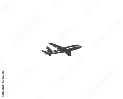 Aircraft simple icon vector illustration transportation