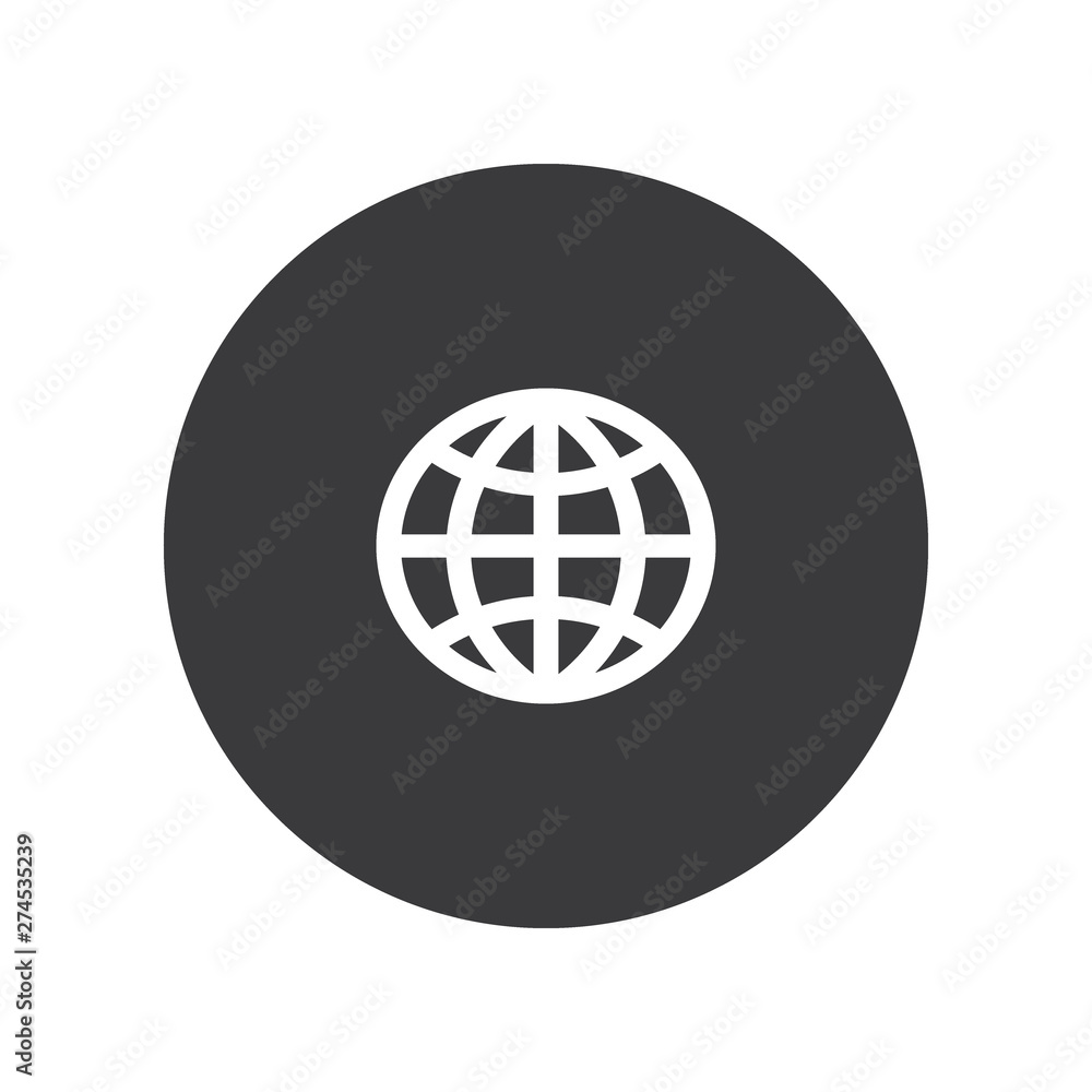 Flat round web icon Flat round web icon