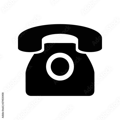 Black silhuoette phone icon