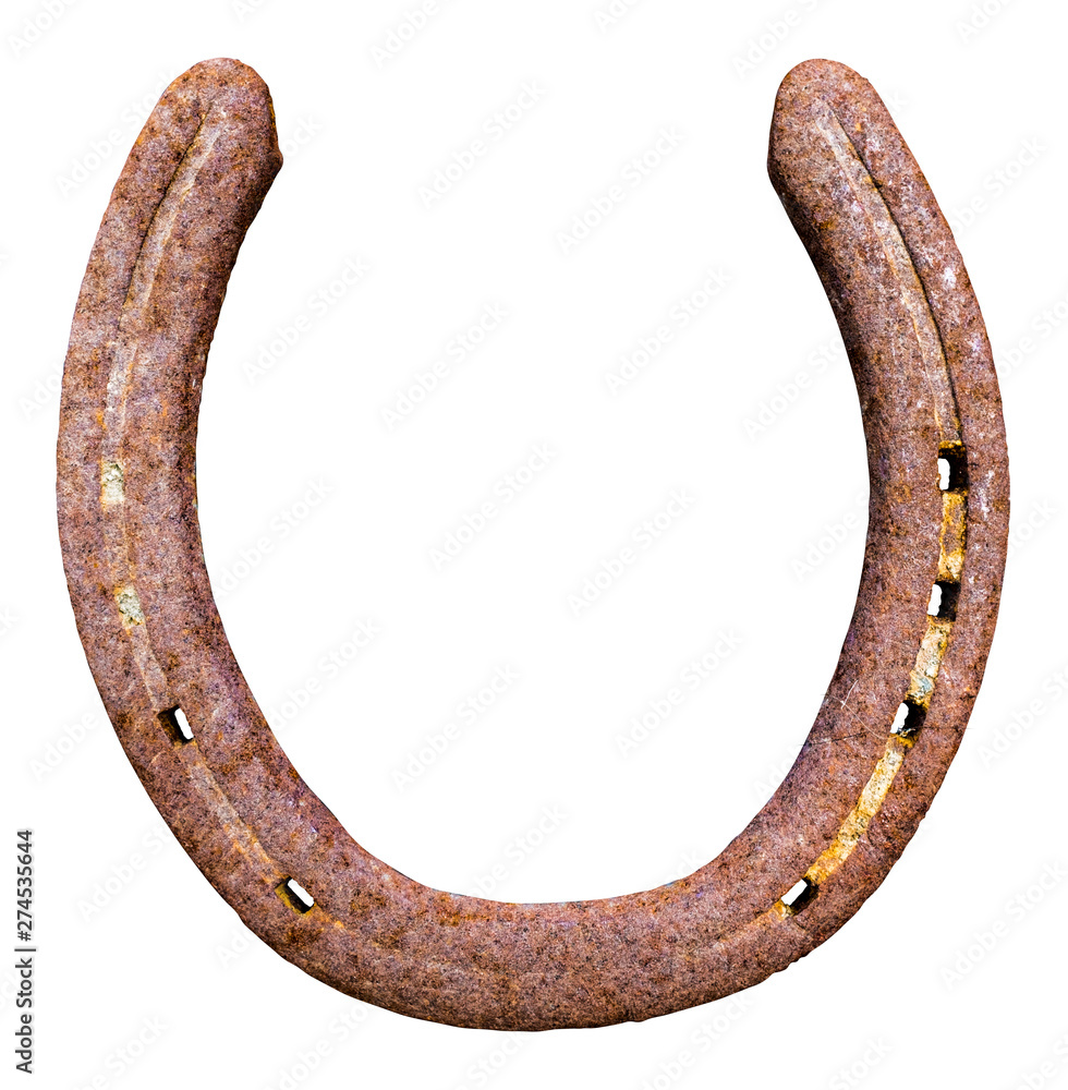 Isolated Rusty Old Lucky Horseshoe Isolated Rusty Old Lucky Horseshoe