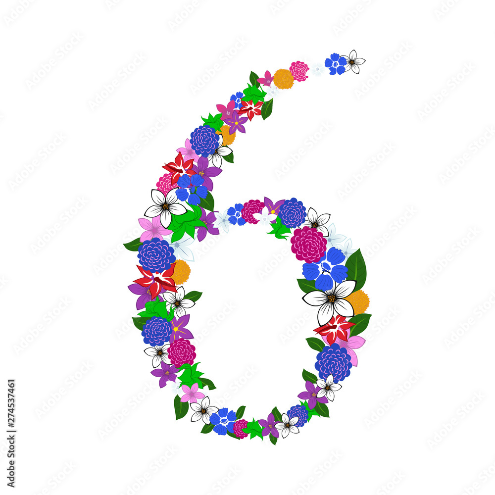 floral numeral floral numeral