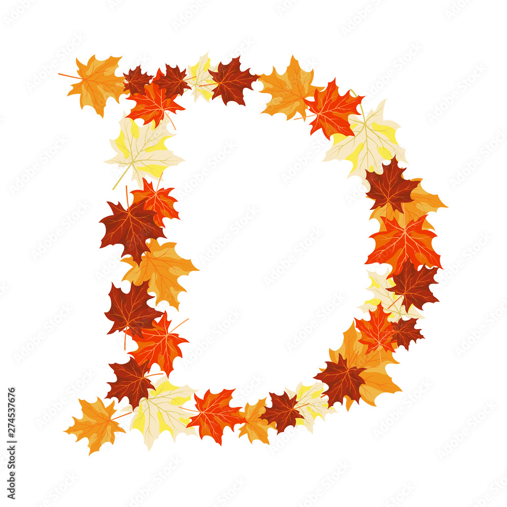 Autumn Maples Leaves Letter Autumn Maples Leaves Letter