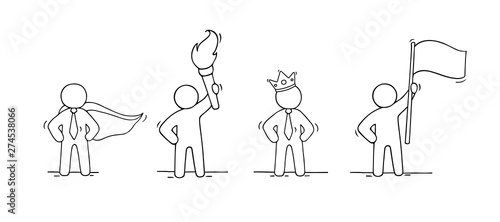 Sketch set of working leader.