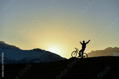 passion for traveling and reaching the peaks of the high mountains by bicycle